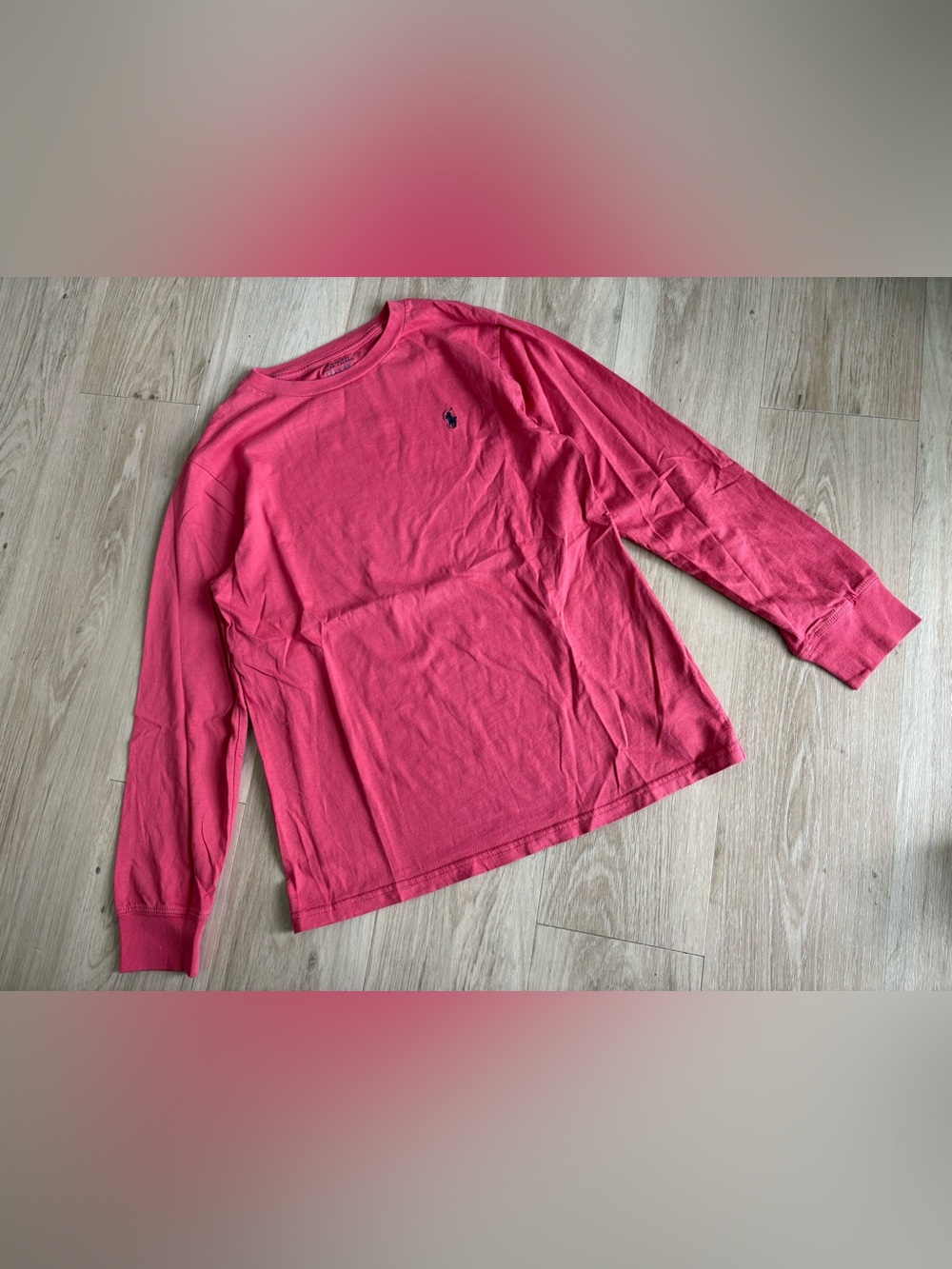 POLO Ralph Lauren Red Long Sleeve Boys T-Shirt Large